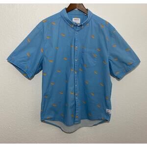 Public Art Ice Cream Sandwich Button Down Men Shirt Size XXL Stretch Art To Wear